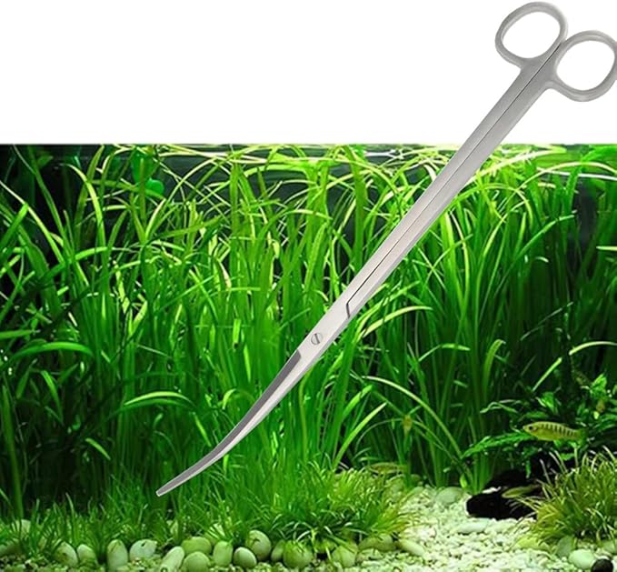 4 Pcs Stainless Steel Aquarium Kit Long Tweezers Scissors Fish Tank Cleaning Tweezers Aquatic Plant Scissors Aquascaping Tools