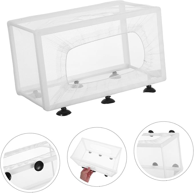 Aquarium Breeding Box Large Size Fish Net Incubator Suction Cup Fish Tank Divider