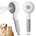 Pet Spray Brush for Cats & Dogs, 3-in-1 Grooming Tool with Steam Mist, 2-Speed Spray Settings, Removes Dander & Deshedding, One-Touch Self-Cleaning Hair Brush, for Long Short Hair Pets
