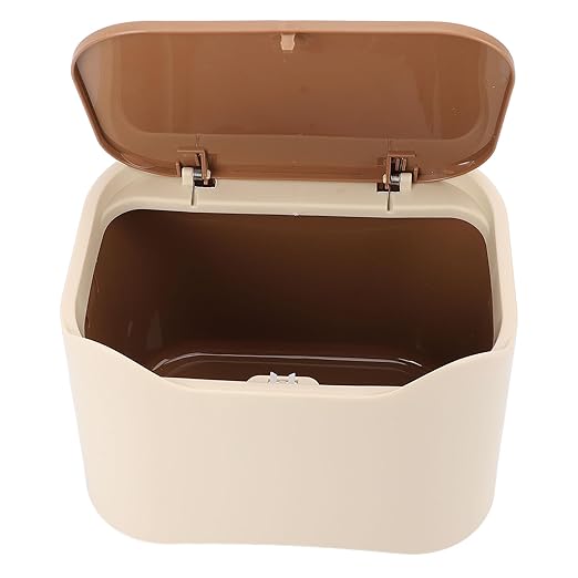 Pssopp Multipurpose Mini Cat Waste Trash Can, Compact and Space Saving Design Reduce Odor Enclosed Design Cat Litter Trash Can for Cat Garbage Storage