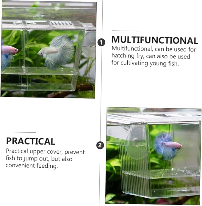 BESPORTBLE Dual-Layer Floating Fish Hatching Box Fish Breeding Container for Betta and Guppy for Fry