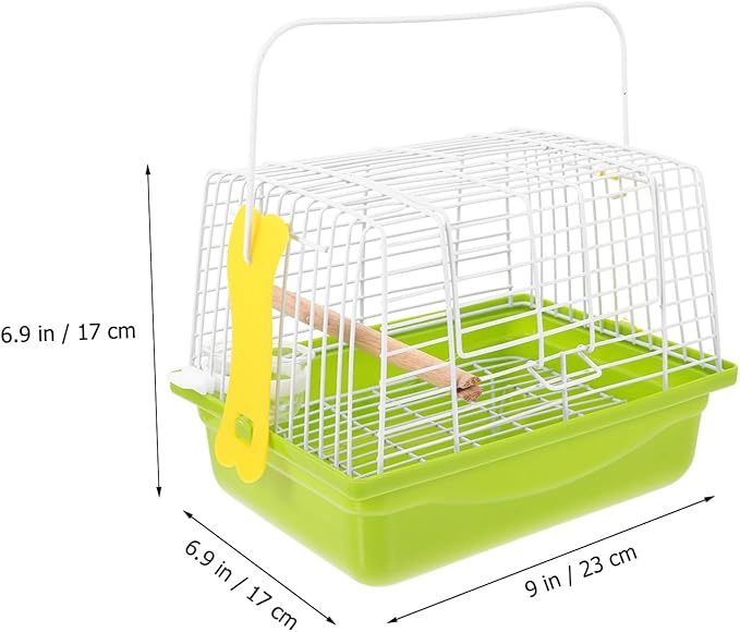 HANABASS 1Set Portable Bird Carrier Cage Travel Parrot Cage with Handle Convenient for Outings and Trips for Parrots and Birds Durable and Construction