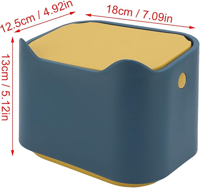 Yosoo Health Gear Cat Litter Trash Can, Press Seal Lid Airtight Odor Control, Compact 7.09x4.92x5.12in Pet Waste Bin with Rounded Edges, for Home and Litter Box