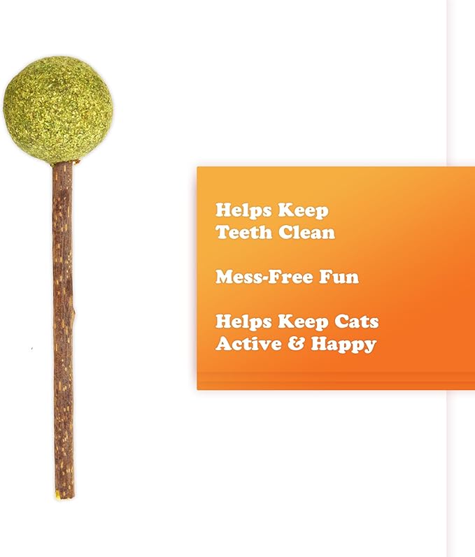 Meowijuana Lollies | Silvervine Sticks with Compressed Catnip | 5.5” Chew Sticks for Cats | Promote Healthy Chewing Habits and Dental Health | Freshly Harvested from Silverine Plants