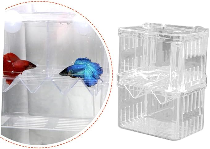 Guppy Breeder Box Fish Incubation Tank for Aquarium Live Guppy Fish Breeding Tank Safe Easy Cleaning