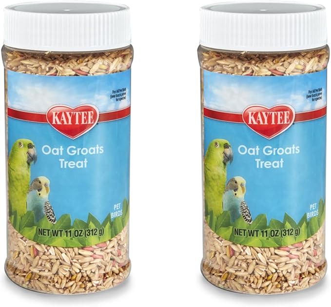 KayteeOat Groats Treat Jar- All Pet Birds 3 oz (Pack of 2)