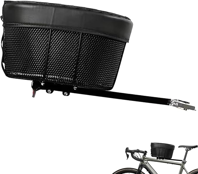 Bikes Pet Basket - Detachable Bicycles Carrier, Waterproof Foldable Pet Basket | Multipurpose Cycling Basket Small Pets, Removable Dog Carrier with Mesh Cover, Secure Bikes Bag for Shopping, Camping