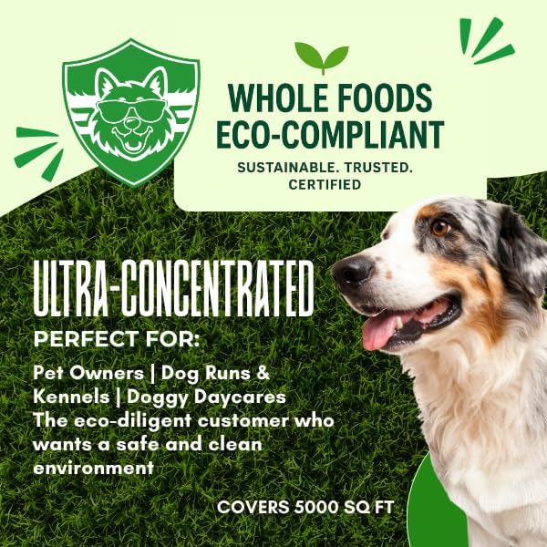 Turf Animal Pet Stain & Odor Remover for Strong Odors & Stubborn Stains – Natural Enzyme Odor Eliminator for Indoor Carpet & Outdoor Artificial Turf – Enzymatic Dog & Cat Urine Destroyer, 1 Gallon