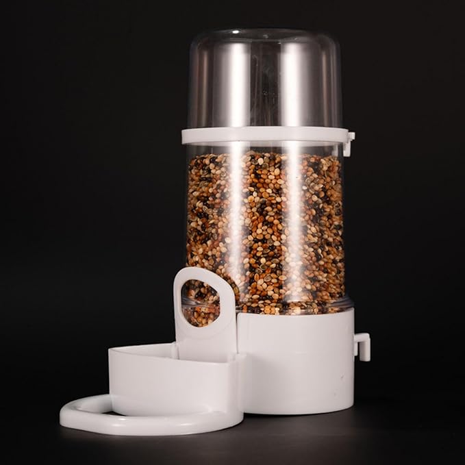 Pet Bird Hamster Automatic Hanging Feeder Water Food Silo Dispenser Feeder Parrot Parakeet Budgie Cockatiel