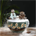 Aquarium Aquarium Ceramic Fish Tank Home Living Room Circulation Flow Water Fish Tank Feng Shui Lucky Ornament Balcony Goldfish Bowl Fish Tank Fish Tank Decorations (Color : D)