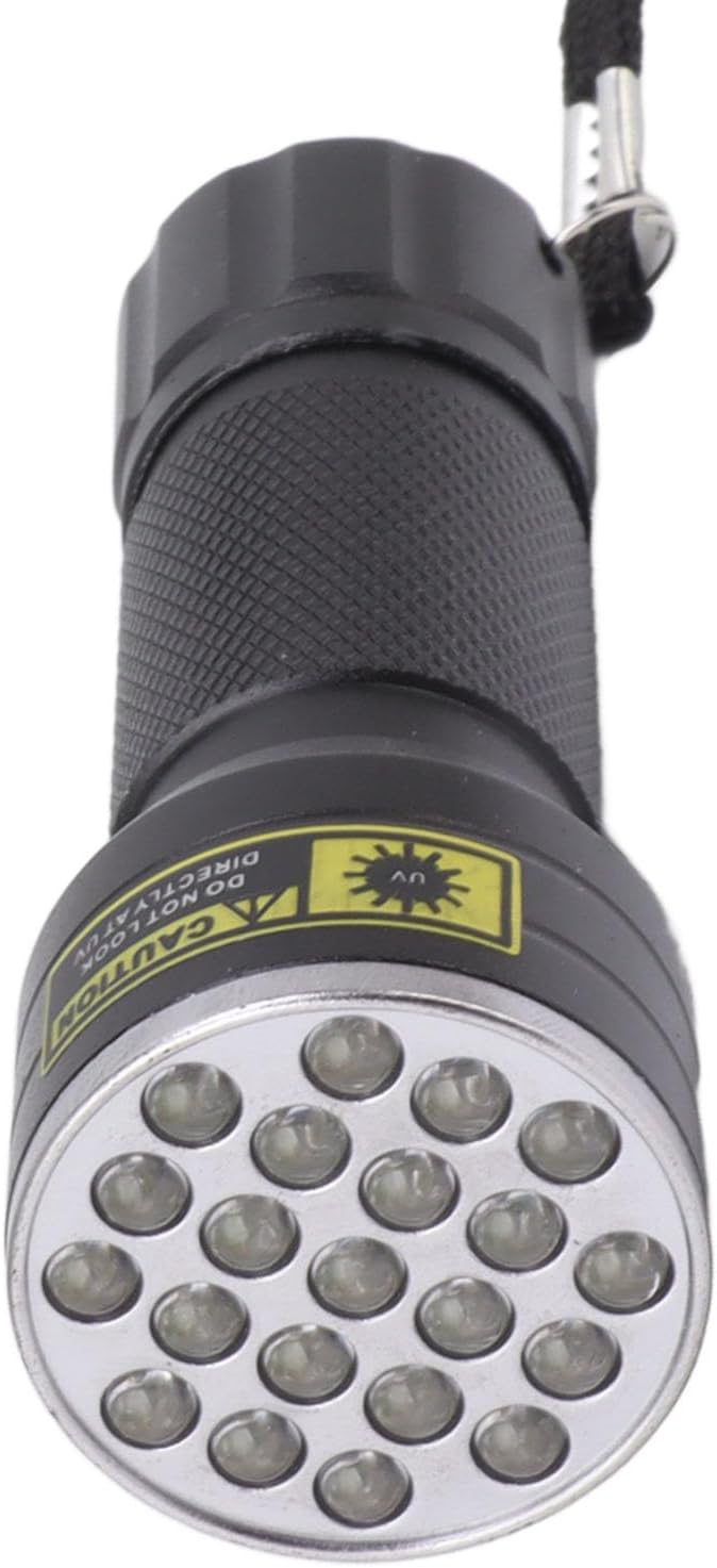 ANGGREK Flashlight Black Light, Multipurpose Aluminum Alloy Black Light Flashlight for Pet Urine Detection