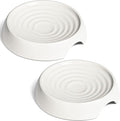 CatGuru Cat Bowls, Whisker Friendly Food Bowl for Indoor Cats, Reliefs Whisker Fatigue, Wide Kitten Dish, Non Slip Pet Dishes, Shallow Pet Plates (Ceramic (Pack of 2))