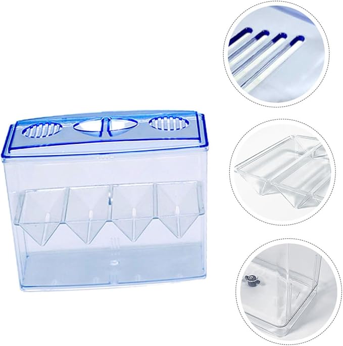 FRCOLOR 1pc Small Fish Hatching Isolation Box Freestanding Self-Floating Breeding Tank for Betta and Shrimp Easy to Clean Safe for