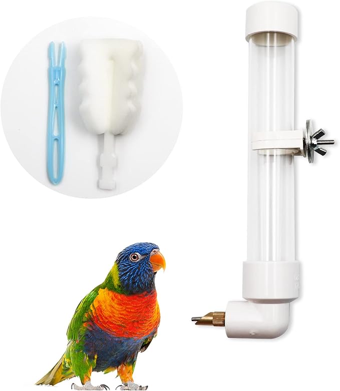 Automatic Bird Water Bottle - No Drip Hanging Drinker for Small Pets Birds Parrots Parakeets Finches Cockatiels