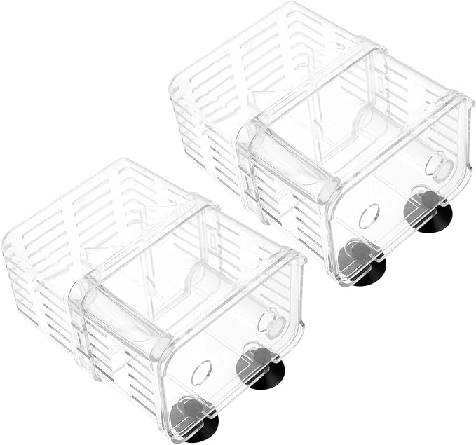 Fish Breeding Tanks Fish Tank Box 2Pcs Breeding Box Plastic Boxes Aquarium Acclimation Hatchery Incubator for Shrimp Clown Guppy