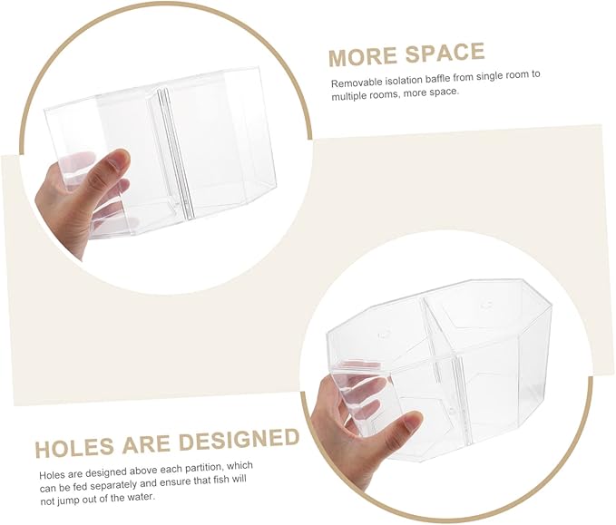 Housoutil Fish Breeding Tank Double Compartment High-Transparency Betta Fish Isolation Container for Safe Fry and Easy Observation Aquarium Hatching Box