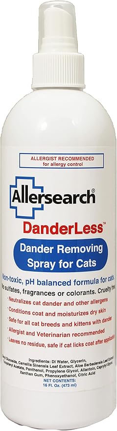 Allersearch DanderLess Dander Removing Spray for Cats