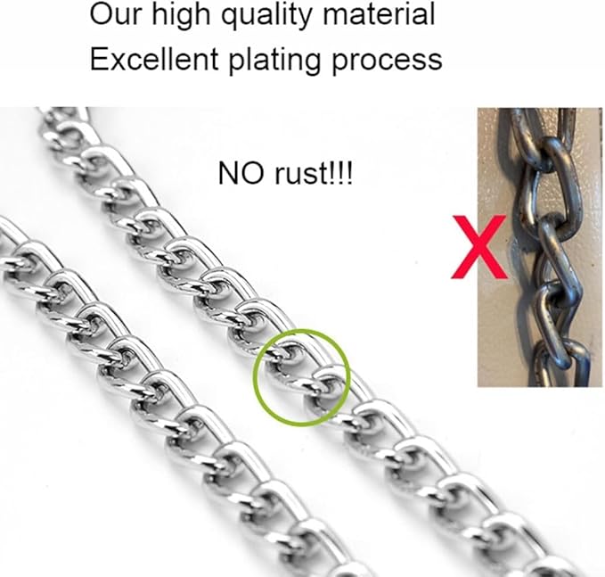 Chain Choke Collar for Dogs, Metal Slip Link Training Heavy Duty Dog Collar Martingale Puppy Collars for XXS XS Small Medium Large Big XL Breed Dogs (Silver, L(Neck Max 20inch) D3.5mm)