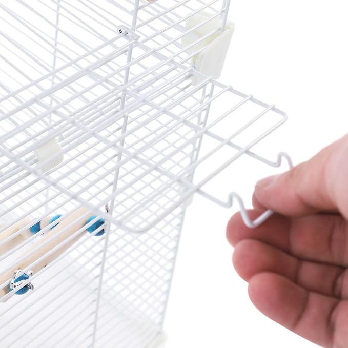 24.8 inch Flight Bird Cage Portable Bird Carrier Travel Bird Cage for Conure Sun Parakeet Green Cheek Conure Lovebird Budgie Finch Canary Travel Birdcage with Handle and Perches