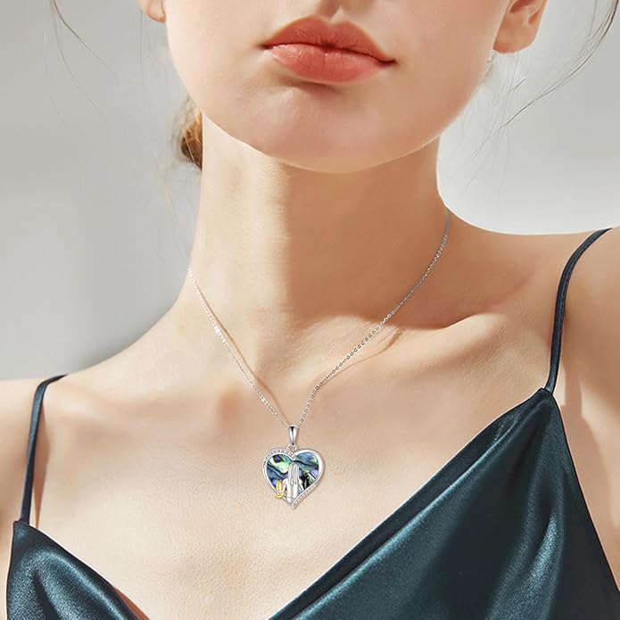 KZX Cat/Dog/Phoenix/Eagle/Whale/Shark/Puffin/Starfish/Chicken/Butterfly/Owl/Bee/Frog/Seahorse Necklace Sterling Silver Animal Pendant Jewelry Gift for Women