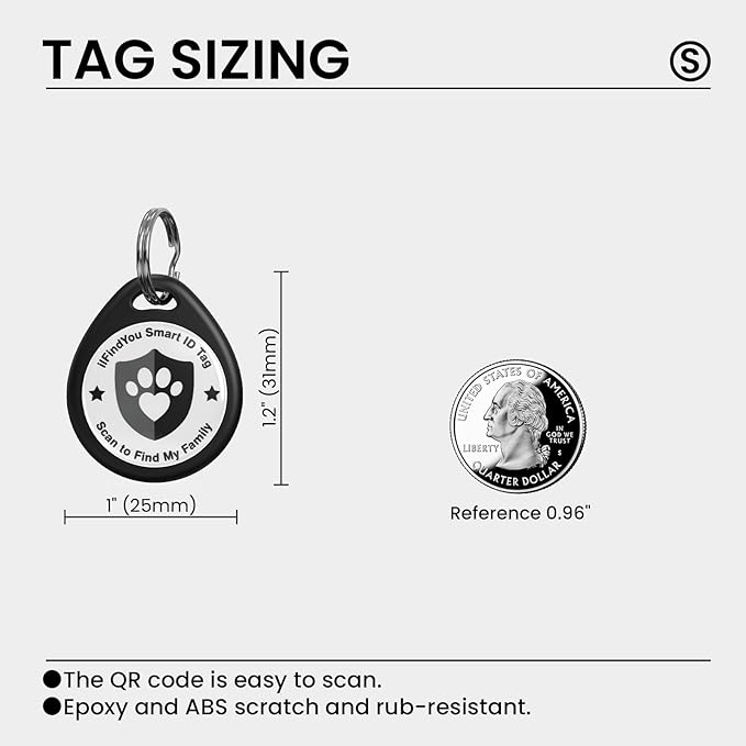 3 Pack Cat Tags Personalized Small, QR Code Cat Name Tags for Kitten Collar, Scan Location Alerts, Black,Pink,Red S