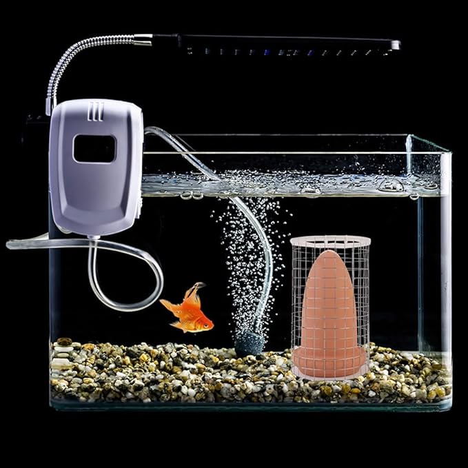 Happyyami Angelfish Breeding Cones Ceramic Spawning Cave with Protective Divider and Lid Medium Size for Aquarium Fish Tank Shrimp Breeding