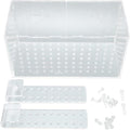 Aquarium Fish Breeding Box | Transparent Acrylic Hatchery with Adjustable Hooks | Isolation Tank for Guppies/Fry/Betta Fish | 360° Water Flow Holes (20 * 10 * 11CM)