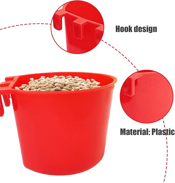 Gamefowl Rooster Supplies, 50PCS Plastic Pigeon Feeder, Hanging Chicken Feeder, Easy to Remove Bird Feeding & Watering Supplies for Pet Parrot Parakeet Poultry