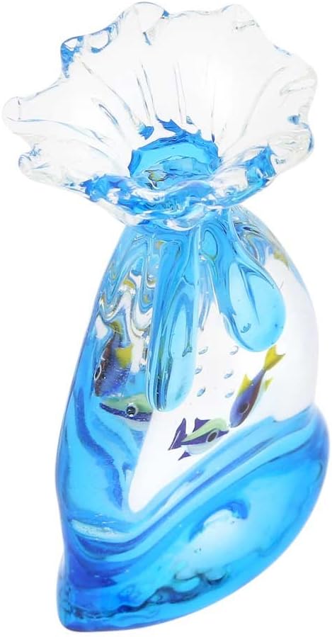 GlassOfVenice Murano Glass Aquarium Bag with Two Tropical Fish