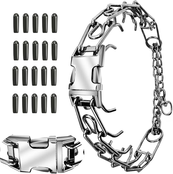 Quick - Release Dog Collar, Metal Leash Collar for Small Dogs, Medium Dogs, Large Dogs (XL(23-26" Neck))