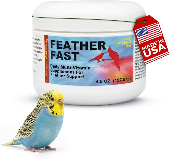 Morning Bird Feather Fast 4.5 Oz – Daily Multi-Vitamin for Growth & Molting Support – Promotes Healthy Feather Strength & Full Plumage – Supplement for All Adult Birds