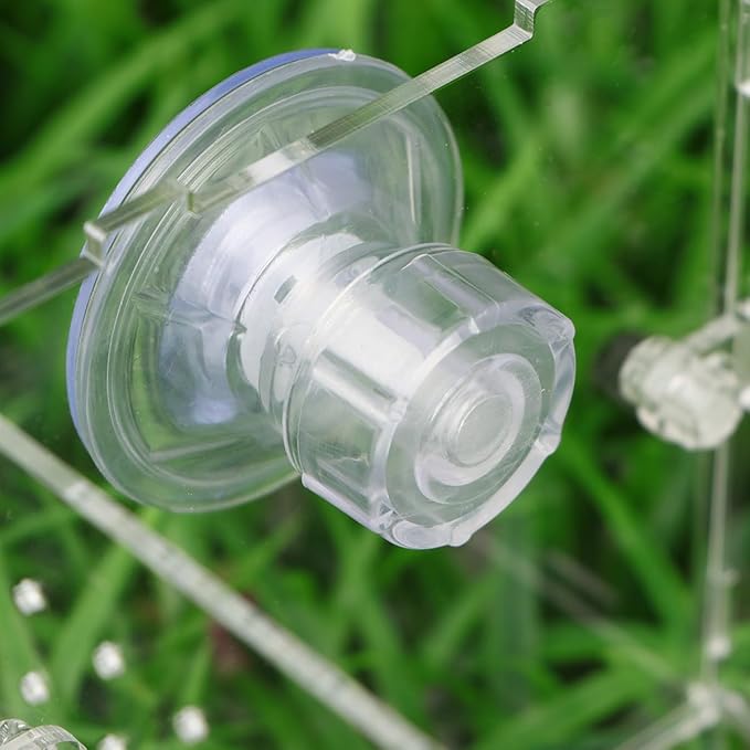 Acrylic Fish Breeding Tank with 2mm Round Hole Suction Cups 10x10x10cm Isolation Box for Aquarium Fish Hatchery and Fry Nursery