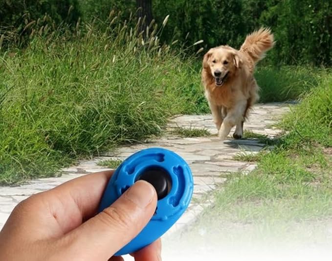 1pc Pink Clicker Easy to Use with Button Dog Training Accessories Strong and Long-Lasting,Training and Behavior Aids
