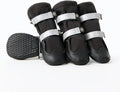 Spark Paws Dog Shoes, Waterproof Dog Boots for Medium to Large Dogs, Non Slip, Breathable Dog Booties and Paw Protectors - 4PCS Doggie Hiking Boots with Reflective Straps - Black - Size 2