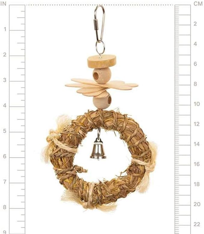 Pervue Pet Products Naturals Sound & Movement Crown Bird Toy,4" L x 1 1/2" W x 8" H
