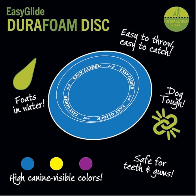 Starmark Easy Glide DuraFoam Flying Disc Dog Toy, Color Varies 11"