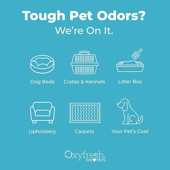 Oxyfresh Extra Strength Dog and Cat Odor Eliminator for Home Spray - Finally Say Goodbye to Stinky Odors - Gently Neutralizes at the Source - Works on Contact - Upholstery & Auto - Safe