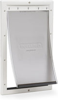 PetSafe Plastic Pet Door - Easy Install for Wood, PVC Metal & Paneled Doors - Rust-Free Plastic Frame - Flap Dimensions 10 1/4" W x 16 1/4" H - for Large Dogs Weighing Up to 100 lb