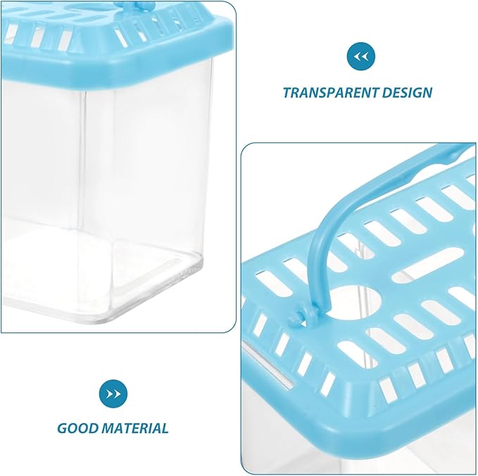Alipis Fish Breeding Box with Removable Divider 3-Compartment Fish Isolation Breeder Tank Plastic Aquarium Incubation and Separation Box for Betta