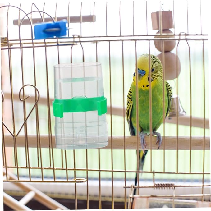Homoyoyo Multi-Function Plastic Parrot Feeder and Bird Vegetable Clips Set 4pcs Household Bird Feeding and Watering Supplies for Cage Parrots and Small