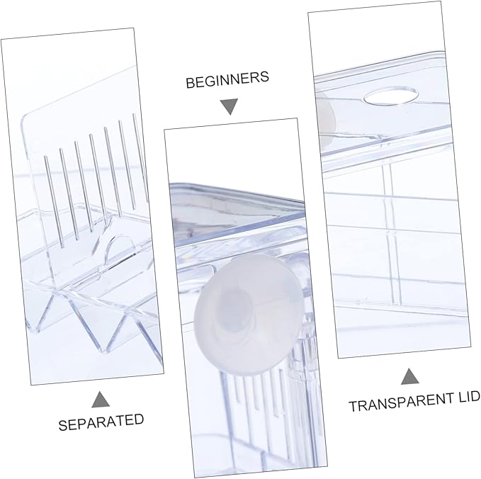 Breeding Tank Transparent Aquarium Box for Fish Hatchery Cup Isolation Box Dual Compartment Design Efficient for Fish Breeding