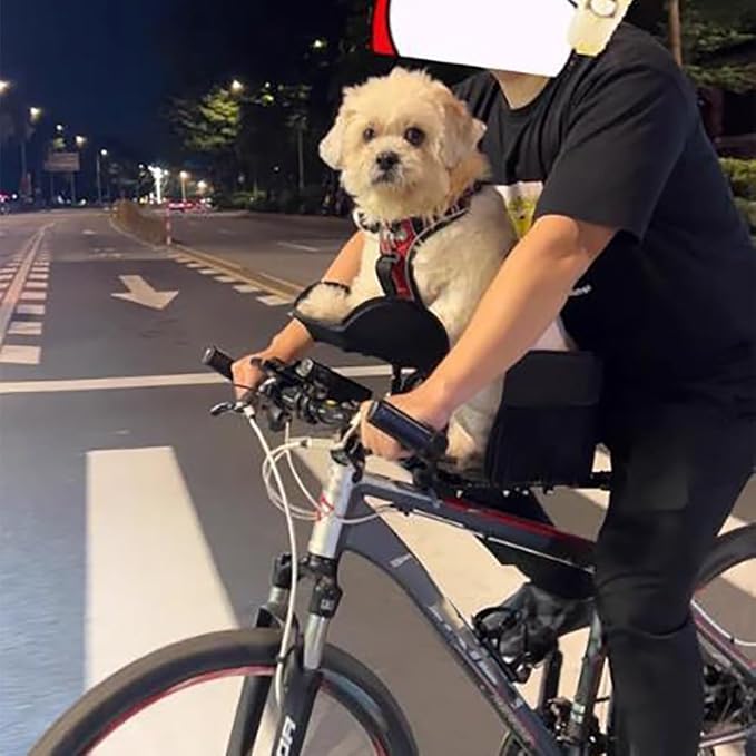 Front Bicycle Pet Carrier Basket – Reinforced Frame, Padded Liner & Safety Leash, Easy Install Quick-Release Mount, Universal Fit Dog Bike Seat