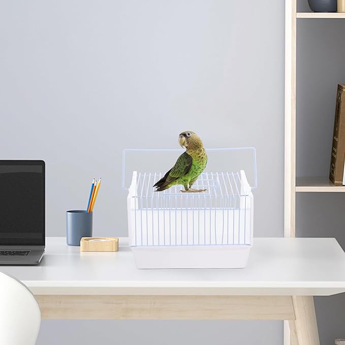 Beaupretty Portable Handheld Bird Carrier Cage for Travel Lightweight Metal Pet Bird Cage with Spacious Design for Parrots Budgies Suitable for Outdoor Trips and Hiking