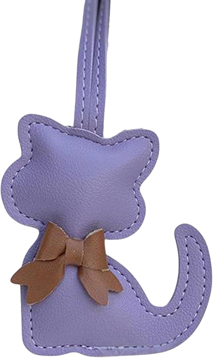 Soft Leather Bow Charm Handmade Fashionable Cat-Themed for Phone Camera Strap & Collar Decoration Stylish Bowknot Bag Charm