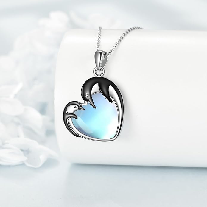 KZX Cat/Dog/Phoenix/Eagle/Whale/Shark/Puffin/Starfish/Chicken/Butterfly/Owl/Bee/Frog/Seahorse Necklace Sterling Silver Animal Pendant Jewelry Gift for Women