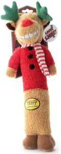 Multipet Original Loofa Reindeer Dog Plush Toy - Squeaky Toys for All Dogs - Extra Soft Plush - Stuffed Animal for Cuddling & Playing - Cute Dog Pet Toy (12”)