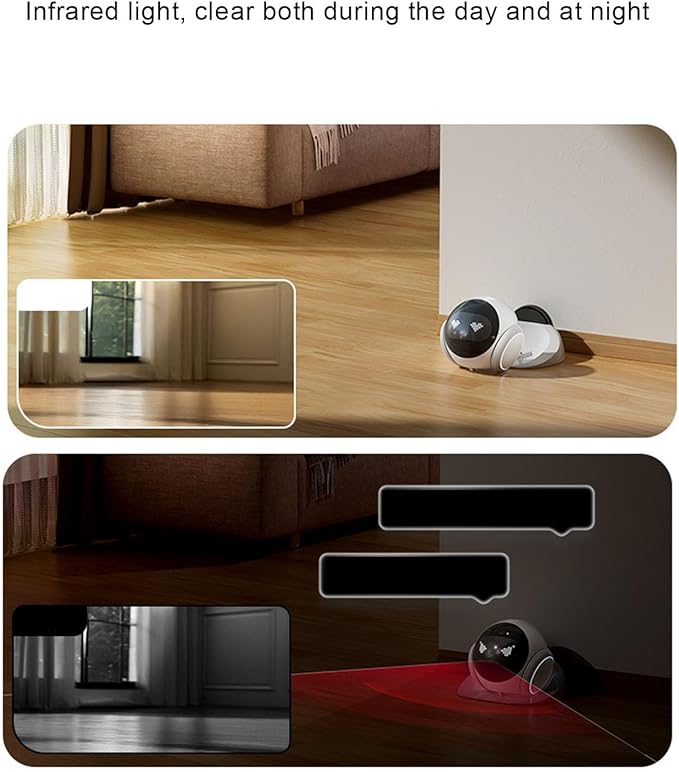 VBESTLIFE Pet Camera Robot, Movable Indoor Camera with Auto Charging & 1080P Video with 2 Way Audio and Motion Tracking for Cats, Dogs, Baby and Elderly