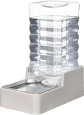 RIZZARI Stainless Steel Pet Water Feeder: 10L Gravity Leak-Proof Waterer - Auto Refill - Anti-Tip Base - No Power Needed - Easy Clean -with Filter - for 40-60 LB Dogs - Garage Kitchen Use