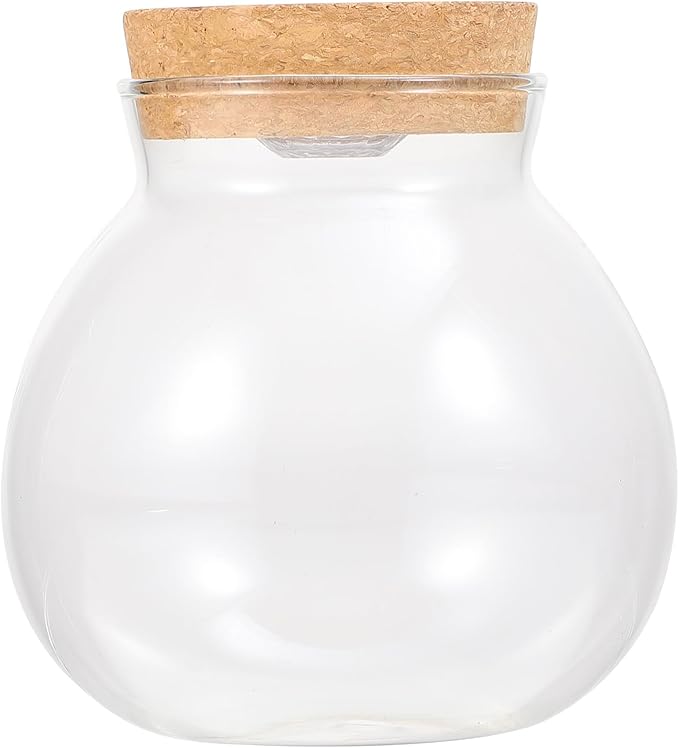 Fish Tank Glass Bottle with Led Light - 1 Gallon Glass Aquarium for Betta Fish, Modern Design with Adjustable Brightness