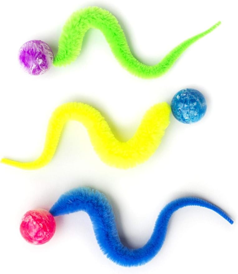 Dezi & Roo Wiggly Ball - 3pk - Fun Cat Toys - Toy Balls for Indoor Cats - Designed by a Feline Vet - Made in USA…
